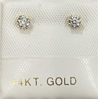 14k Yellow Gold 0.20 cts Diamond Earrings