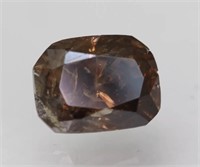 Certified 1.03 ct Vivid Brown Cushion Diamond