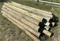 Approx 30 - 5"-6" 8' Unused Blunt Fence Posts