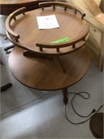 round side table / lamp plant stand