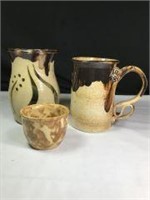 Three Stoneware Pieces