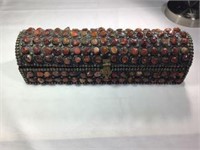 Imported Amber Decorated Jewelry Box