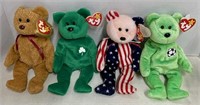 4 Assorted TY Beanie Babies