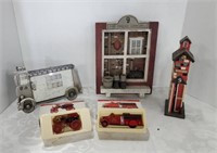 Assorted Firehouse Collectibles.