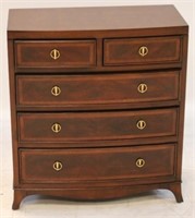 Petite Modern History bow front  bachelor chest