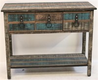 Powell 3 drawer console table