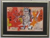 Untitled Warrior by Graffiti Artist Basquiat