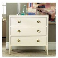 Modern History white laquer 3 drawer chest