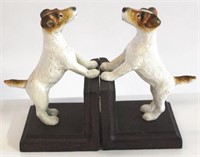 Cast iron terrier dog bookends