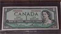 CANADIAN 1954 $1.00 NOTE