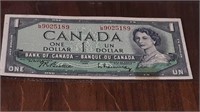 CANADIAN 1954 $1.00 NOTE