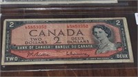 CANADIAN 1954 $2.00 NOTE