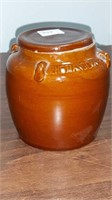 Clay ginger jar 3.5 inches by 4.5 in