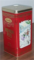 Collector Christie's Christmas tin 4.5 in by 4.5