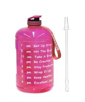 Gallon Water Bottle with Motivational Time