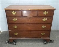 Mid 1800's Antique Inlaid 6 Drawer Chest