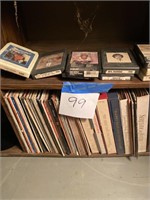RECORD ALBUMS- 8 TRACK TAPES (BEEN IN BASEMENT)