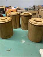 WOOD CANISTER SET