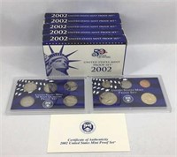 5 - 2002 US Mint Proof Sets
