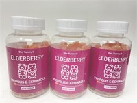 New (3) (100 Count) Sambucus Elderberry Gummies