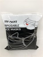 New 100pc Black Disposable Face Masks