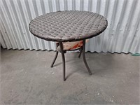 Brown Small Round End Patio Table