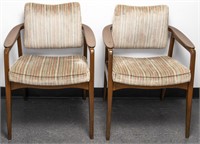 Sigvard Bernadotte John Stuart Teak Chairs, Pair