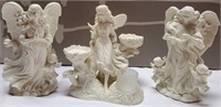 41 - TRIO OF PARTY LITE ANGEL FIGURINES