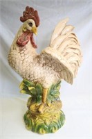 Ceramic Rooster 21"h x16 w