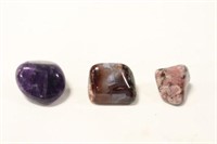 3 Gem stones 3/4" - 1/2"