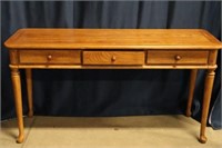 Modern oak sofa table 52" long x 17" w x 27.5" h