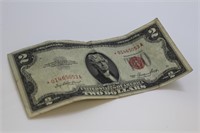 1953 $2 Red Seal/Red Star Note/Low Serial Number
