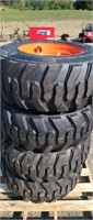 12-16.5 NHS Skid Steer Tires & Rims 8 Bolt-Times 4