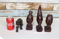 Lot of 4 Carved Tribal Figurines