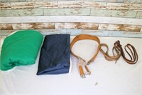 Lot of 2 Horse Covers & Leather Tacks