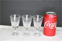 Lot of 3 Thomas Webb 4" Crystal Cordials