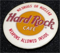 HARD ROCK CAFÉ, PIN, NO DRUGS OR NUCLEAR, WEAPONS