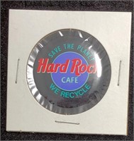 HARD ROCK CAFÉ, PIN,SAVE THE PLANET, WE RECYCLE.