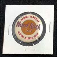 HARD ROCK CAFÉ, PIN, NO DRUGS NO NUCLEAR, WEAPONS