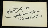 JOHN WAYNE AUTOGRAPHED ALAMO 1960 BUSINESS CARD.