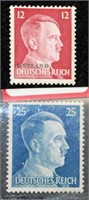 TWO HITLER STAMPS.