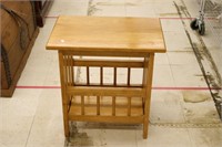 Modern Mission Style Oak Veneer Side Table