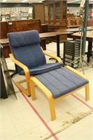 Ikea Chair & Matching Ottoman