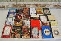 Lot of 21 Local Fundraising Spiral Bound Cookbooks