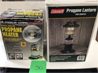 2pc propane lantern + heater with box