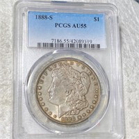 1888-S Morgan Silver Dollar PCGS - AU55