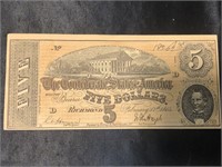 Confederate five dollar bill series 4