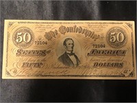 Confederate $50 bill