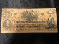 Confederate $100 bill