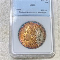 1885-S Morgan Silver Dollar NNC - MS63